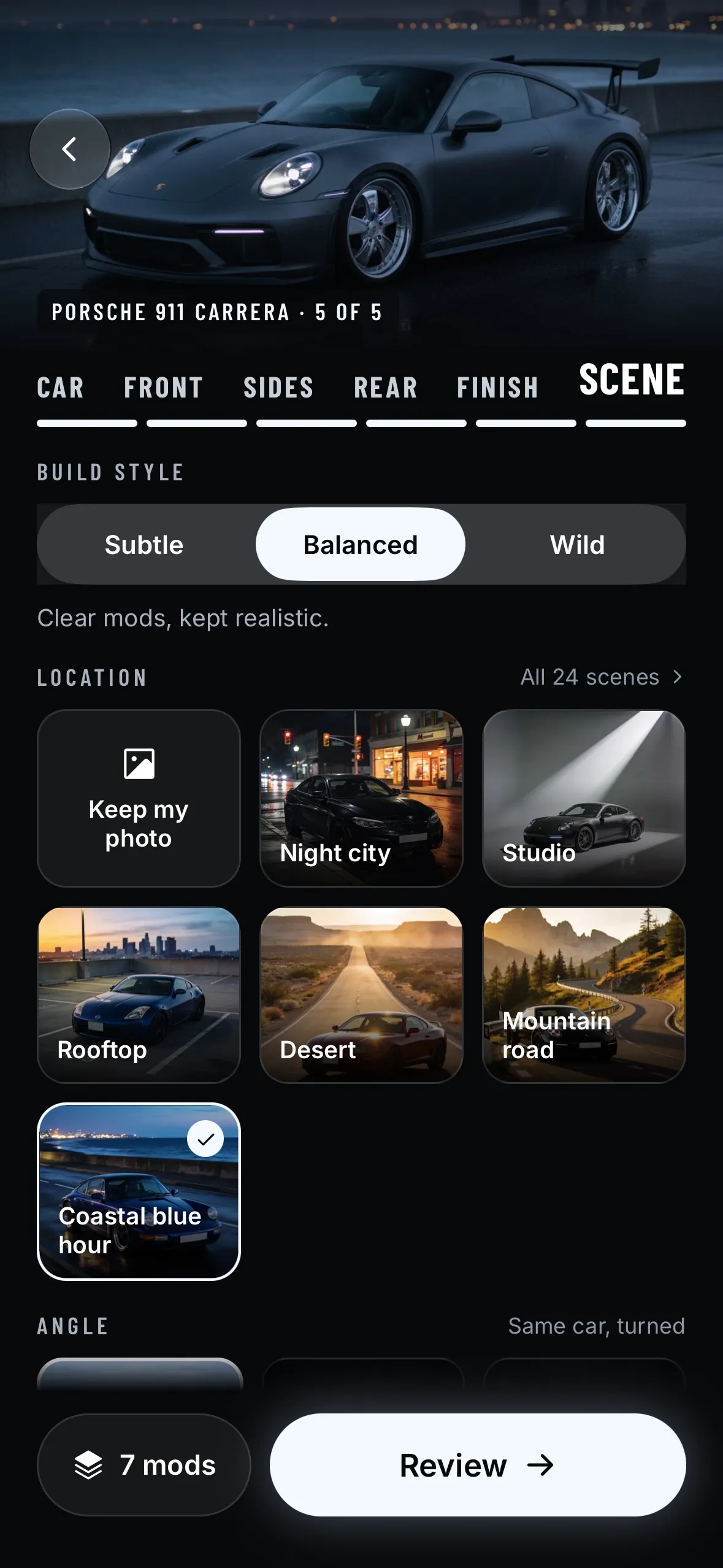 Tuner scene picker