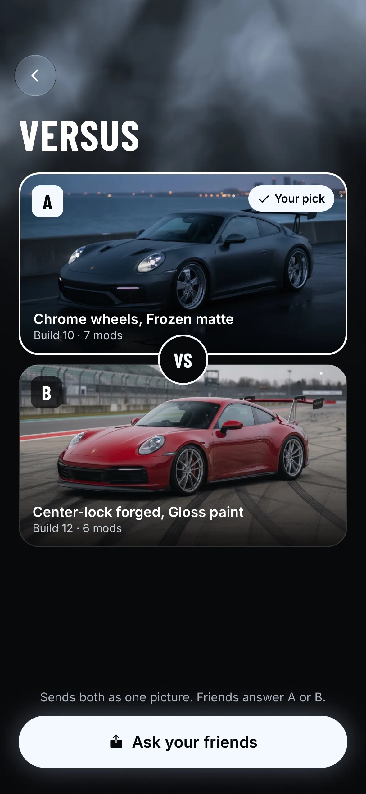 Tuner versus screen comparing two builds