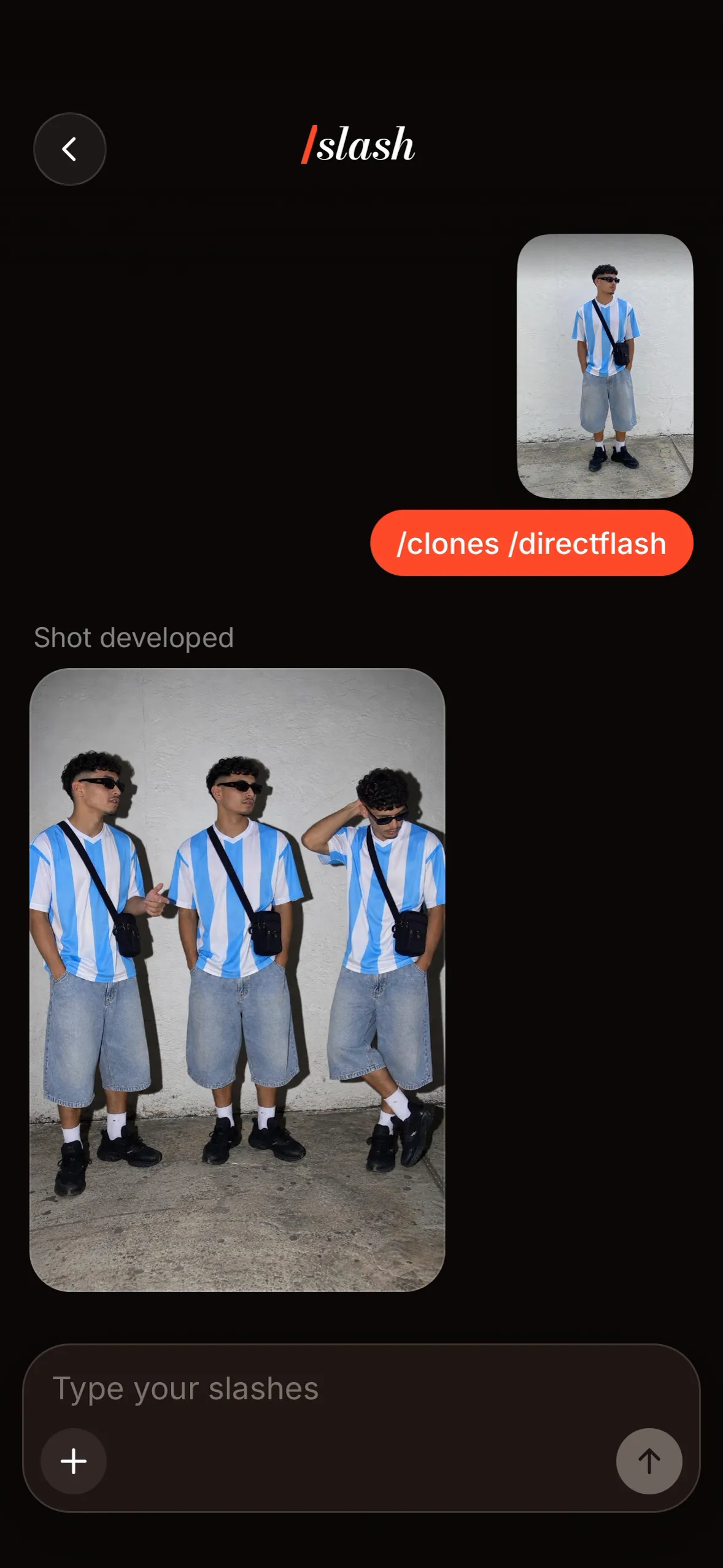 A clones shot developed in Slash